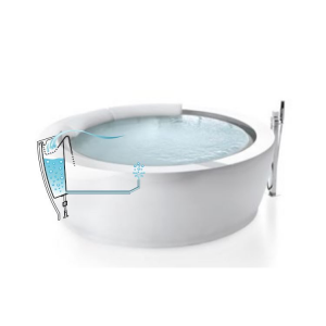 Airpool bathtub with water recirculation Hafro Bolla Sfioro 190