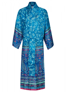 Granfoulard Bassetti Kimono Vestaglia da camera Como B1 blu