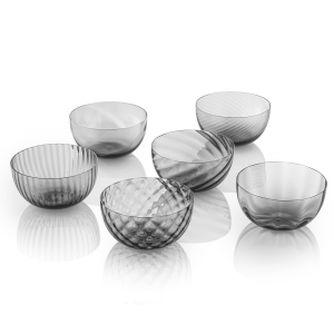 Idra Set of 6 Bowls Grey