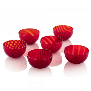Idra Set of 6 Bowls Red