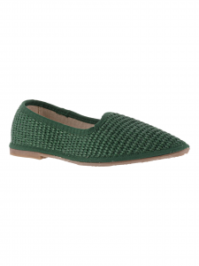 Foot Shoes Pantofola in Rafia  Verde