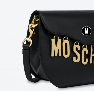 Borsa tracolla con charm logo lettering  Moschino Couture 