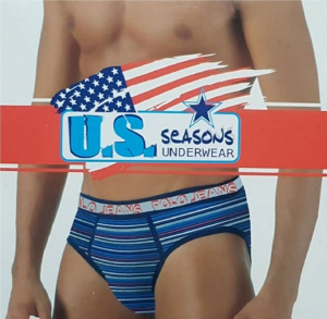 U.S. SEASONS. 6 Slip uomo cotone bielastico. Underwear - SM101.