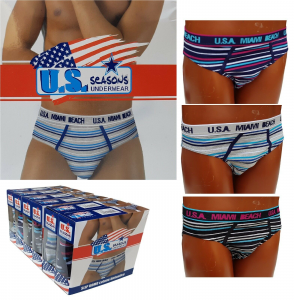 U.S. SEASONS. 6 Slip uomo cotone bielastico. Underwear - SM102.