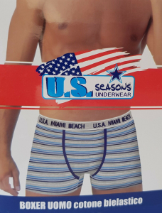 U.S. SEASONS. 6 Boxer uomo cotone bielastico. Underwear - BM102.
