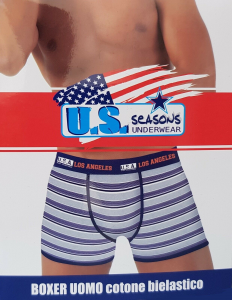 U.S. SEASONS. 6 Boxer uomo cotone bielastico. Underwear - BM103.