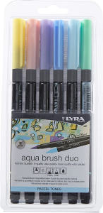 Lyra Aqua Brush Duo Astuccio 6 Pezzi Colori Pastello L6521061