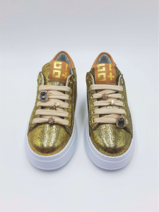 Sneakers Combi laminato oro GIO+