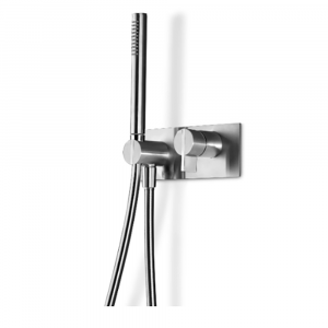 Mixer with hand shower and tub/shower plate Insert Linki
