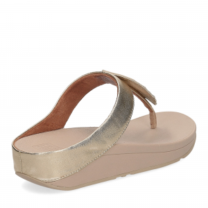 Fitflop Fino leather toe post sandals platino-5