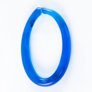 Anello ovale in vetro di Murano colore acquamare trasparente  8,5x5,5 cm