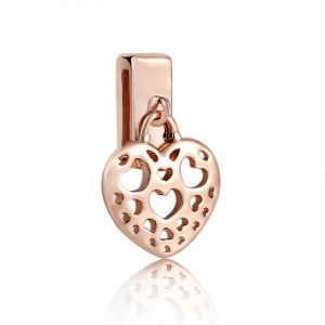 2MUCH Charm Cuore pendente - Pvd Rose Gold