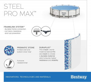 Bestway 56416 Piscina Steel Pro Max 366x H.76 cm