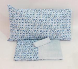 Double Bed Sheets ZUCCHI  Ancusa LIGHT BLUE Bio Cotton