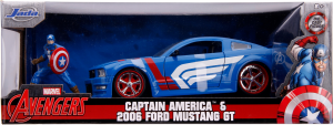 Jada Toys - Ford Mustang GT 2006 Scala 1:24 con Personaggio Captain America 