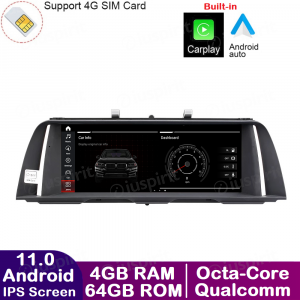 ANDROID navigatore per BMW Serie 5 F10 F11 2011-2012 Sistema originale CIC 10.25 pollici WI-FI GPS 4G LTE Bluetooth MirrorLink 4GB RAM 64GB ROM