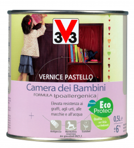 Vernice Per Legno - Vernice Pastello Camera Dei Bambini Tutto Dolce 0,5 Lt.