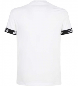 Dsquared2 T-Shirt Bianco Logo Nero