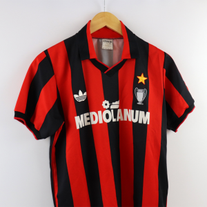 1990-91 Ac Milan Maglia Adidas Mediolanum (Top)