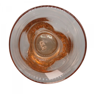 Bicchiere in vetro colorato con bolle pesca Samoa 31cl