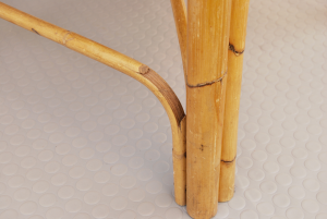 Poltrona vintage in bambù anni '60, nello stile di Bonacina