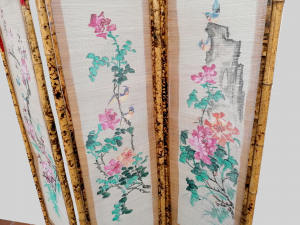Paravento vintage in bambù stile giapponese