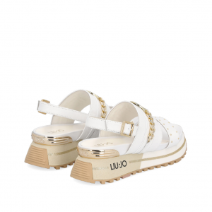 Sandali platform bianchi con catena Liu Jo