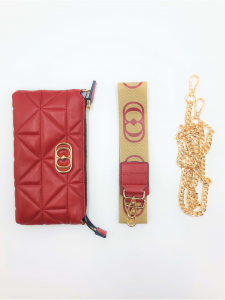 Tracollina Candice Double Wallet rossa La Carrie