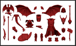 *PREORDER* Vitruvian H.A.C.K.S. Character Builder Kits: DEMON KIT (Hellfire Red) by Boss Fight Studio