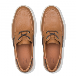 Fitflop - LAWRENCE BOAT SHOES LIGHT TAN