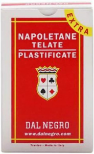 Dal Negro - Napoletane - Carte da gioco regionali italiane, confezione da 3, colore: Rosso