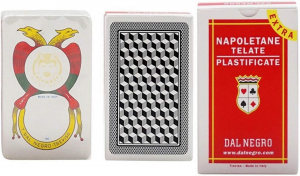Dal Negro - Napoletane - Carte da gioco regionali italiane, confezione da 3, colore: Rosso