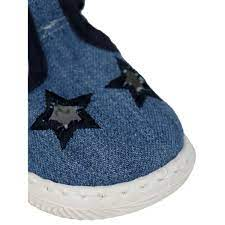 2 STAR Scarpa in tessuto denim con occhietti blue jeans
