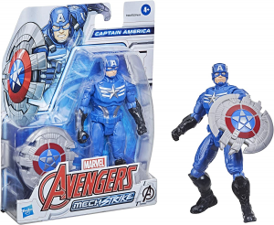Hasbro - Avengers Marvel Mech Strike - Action figure di Captain America da 15 cm