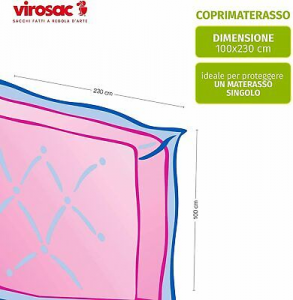 Virosac 6066000 H&H Sacco Coprimaterasso 100X230 Cm 24X33X2 Cm 1 Pz