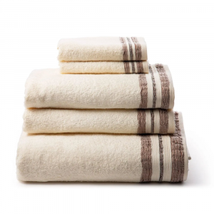 Confezione da 3 Asciugamani da Bagno CB CASA Bella in Cotone Pettinato Grey qualità Premium 800 g/mq 
