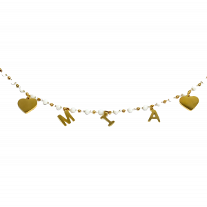 COLLANA PERLINE PERSONALIZZABILE BIANCHE