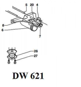 Ricambio Kit guida completo per DeWalt DW621 - DW620