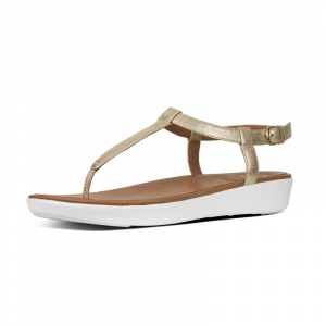 Fitflop - TIA TM TOE-THONG SANDALS LEATHER PALE GOLD CO