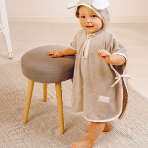 Telo bagno a Poncho in Bamboo linea Natural by Dili Best