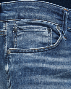 Jeans Glenn slim fit in cotone stretch lavaggio scuro stone washed