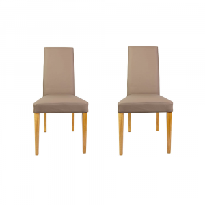 Leather Forever Set of 2 dinner chairs in genuine leather - Soft model in 4 colors