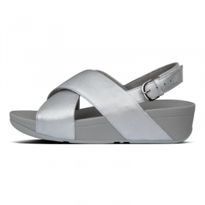 Fitflop - LULU LEATHER BACK-STRAP SANDALS SILVER