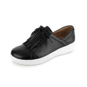 Fitflop - F-SPORTY TM II LACE UP FRINGE SNEAKERS LEATHER BLACK