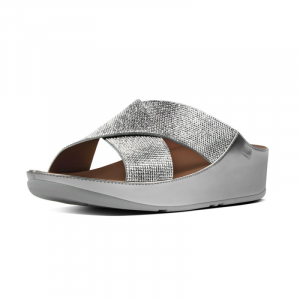 Fitflop - CRYSTALL TM SLIDE SILVER CRYSTAL