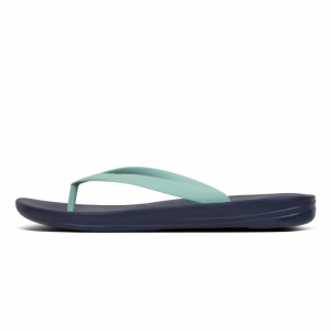 Fitflop - IQUSHION FLIP FLOPS - MIDNIGHT NAVY / OCEAN GREEN MIX