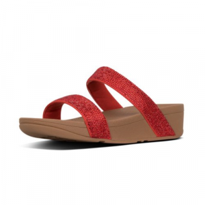 Fitflop - LOTTIE SHIMMERCRYSTAL SLIDE PASSION RED