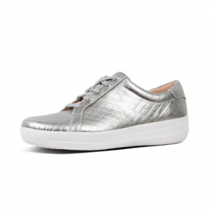 Fitflop - NEW TENNIS SNEAKER DIAMOND QUILTING SILVER es