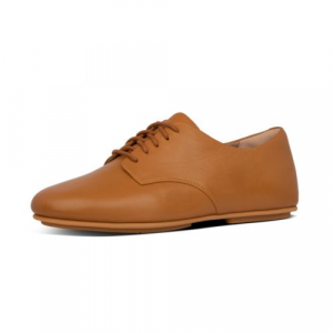 Fitflop - ADEOLA LEATHER LACE UP DERBYS LIGHT TAN