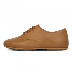 Fitflop - ADEOLA LEATHER LACE UP DERBYS LIGHT TAN